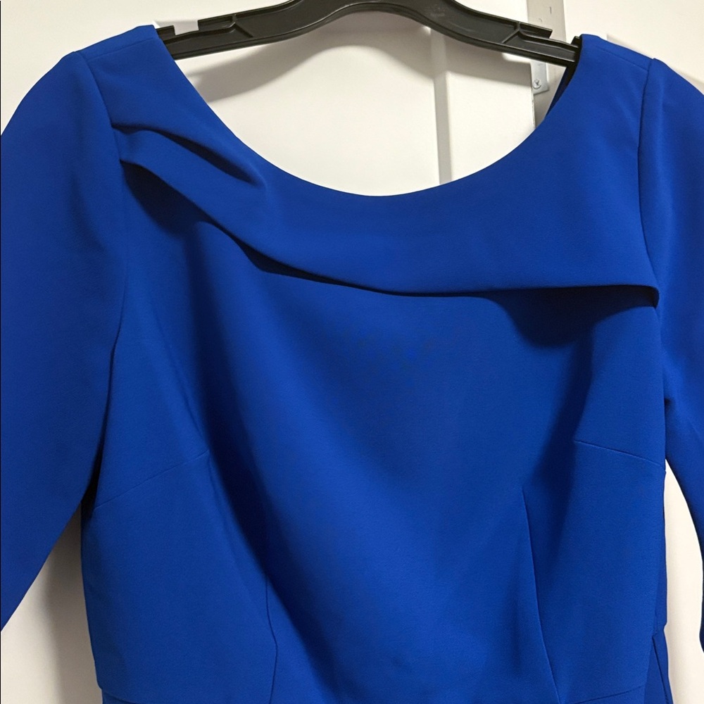 NWT [Sachin and Babi] Patrizia Bateau Neck Midi Dress in Cobalt Blue Women’s 8 - Picture 7 of 15